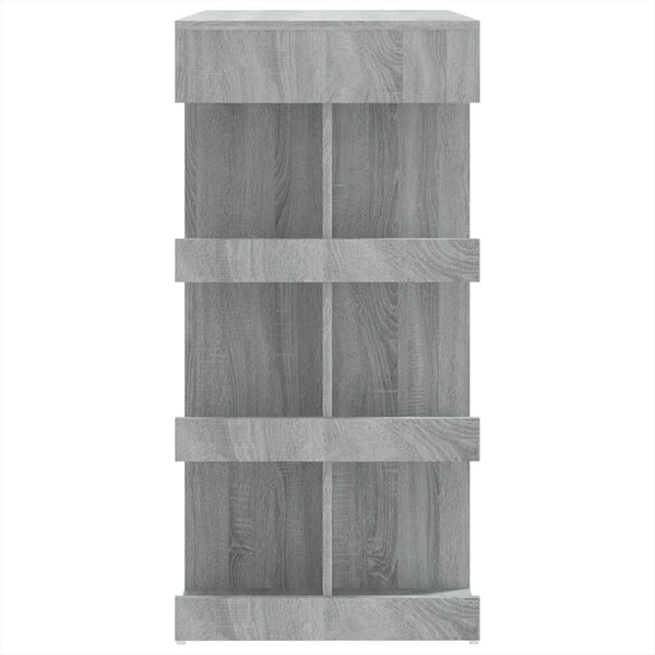 Bartisch mit Regal Grau Sonoma 100x50 cm