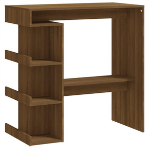 Bartisch mit Regal, Braun Eiche, 100cm