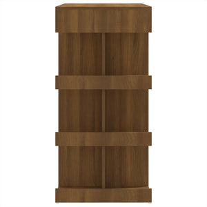 Bartisch mit Regal, Braun Eiche, 100cm