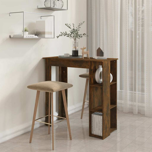 Bartisch mit Regal Räuchereiche