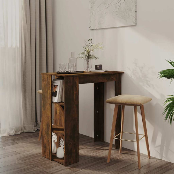 Bartisch mit Regal Räuchereiche