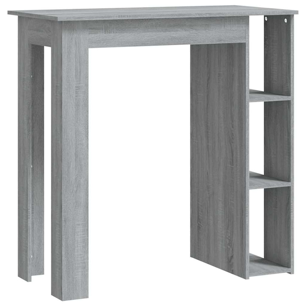 Bartisch mit Regal, Sonoma Grau, 102 cm