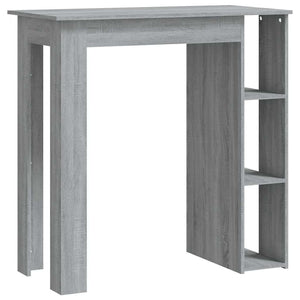 Bartisch mit Regal, Sonoma Grau, 102 cm
