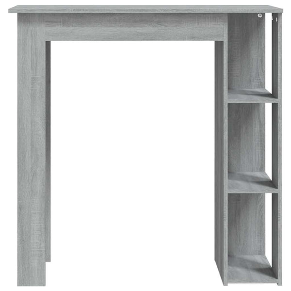 Bartisch mit Regal, Sonoma Grau, 102 cm
