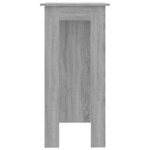 Bartisch mit Regal, Sonoma Grau, 102 cm
