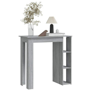 Bartisch mit Regal, Sonoma Grau, 102 cm