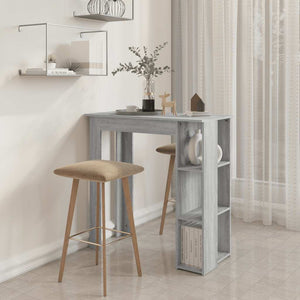 Bartisch mit Regal, Sonoma Grau, 102 cm