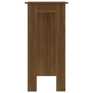 Bartisch mit Regal, Braun Eiche
