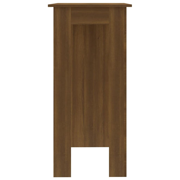 Bartisch mit Regal, Braun Eiche