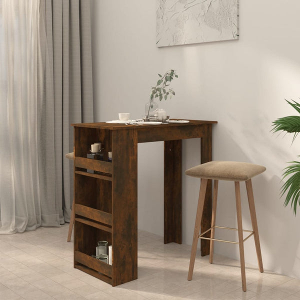 Bartisch mit Regal Räuchereiche