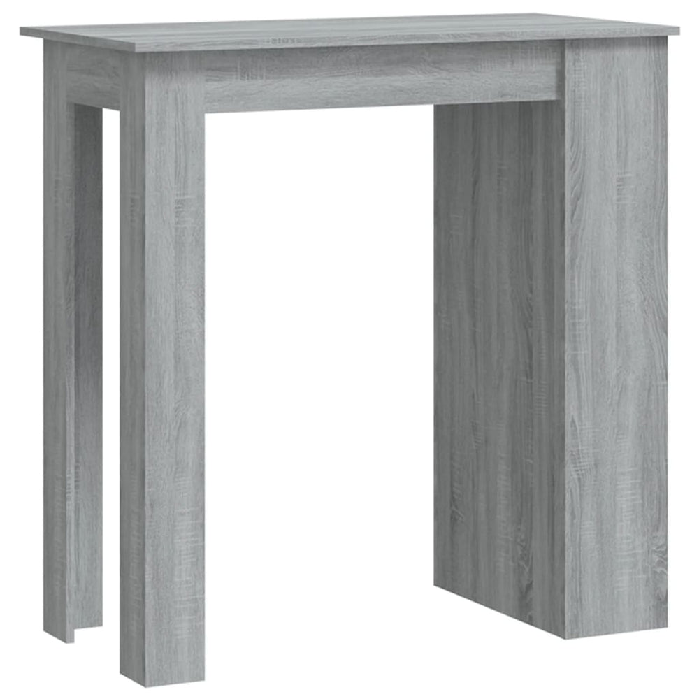 Bartisch mit Regal Grau Sonoma