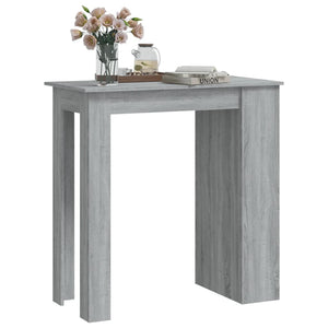 Bartisch mit Regal Grau Sonoma