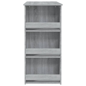 Bartisch mit Regal Grau Sonoma