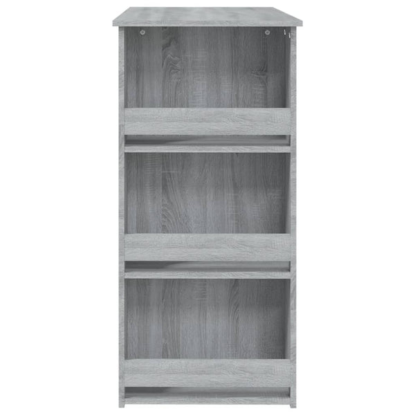 Bartisch mit Regal Grau Sonoma