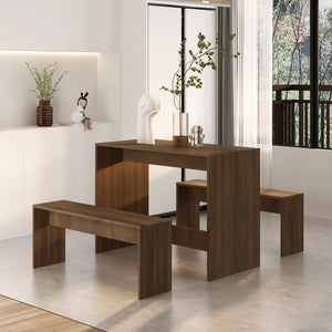 3-teilige Essgruppe Eiche-Optik