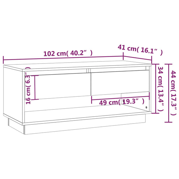 TV-Schrank Grau Sonoma 102 cm