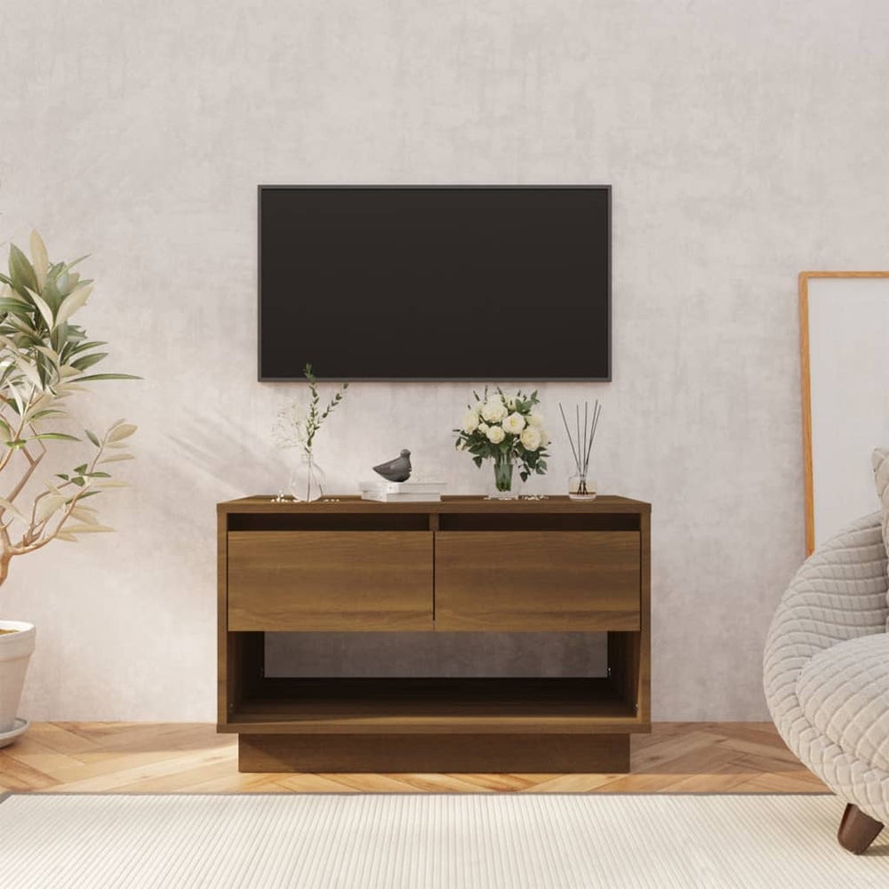vidaXL TV Cabinet Brown Oak Look 70x41x44 cm Engineered Wood