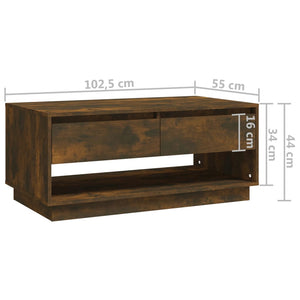 Couchtisch Räuchereiche mit Schubladen