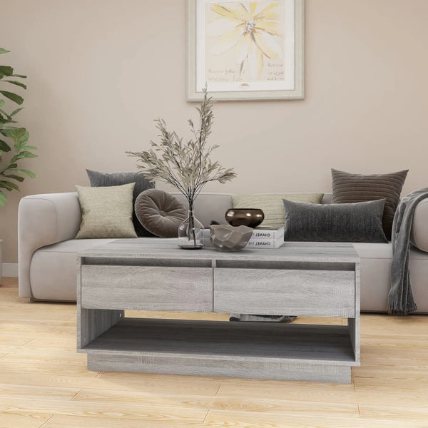 Grauer Couchtisch Sonoma, 102,5 cm