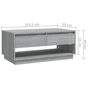 Grauer Couchtisch Sonoma, 102,5 cm