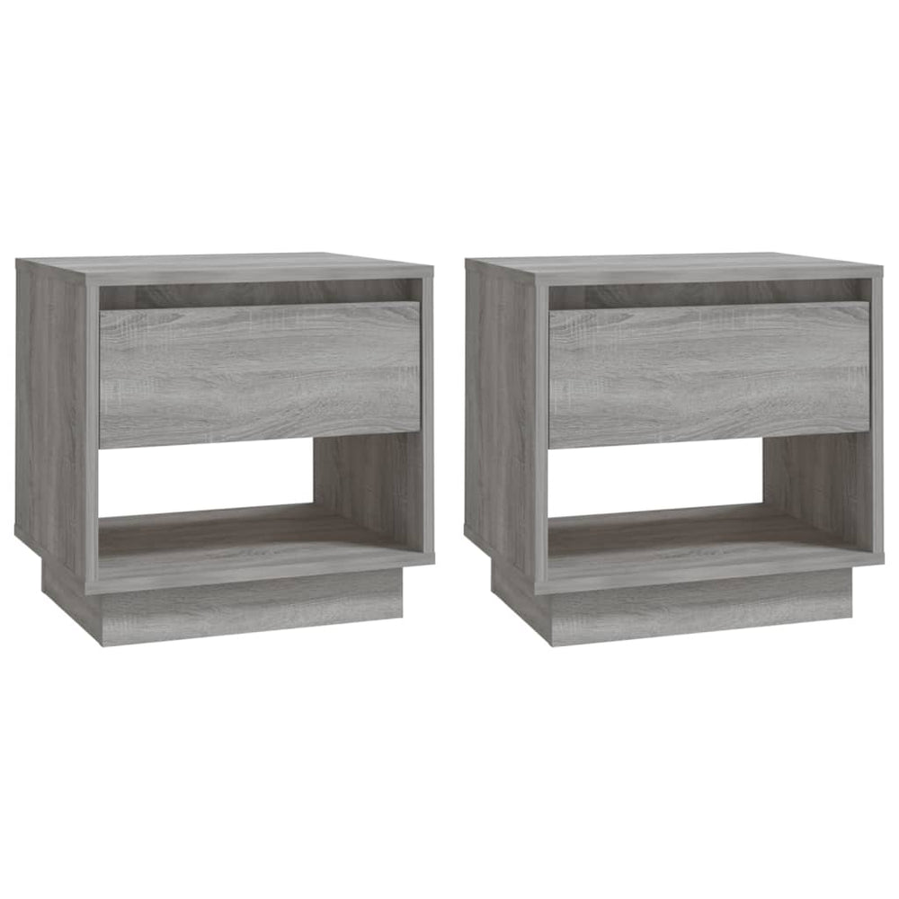 vidaXL Nightstands 2 pcs. Gray Sonoma 45x34x44 cm Engineered Wood