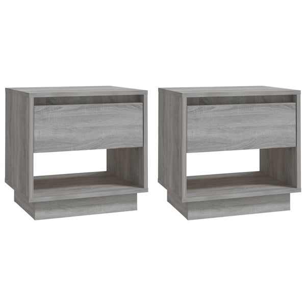 Nachttische Grau Sonoma 2er-Set