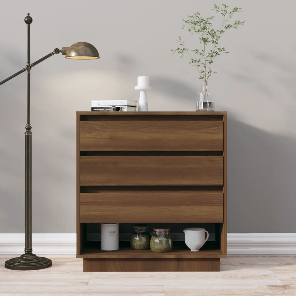 vidaXL Sideboard Brown Oak Look 70x41x75 cm Engineered Wood