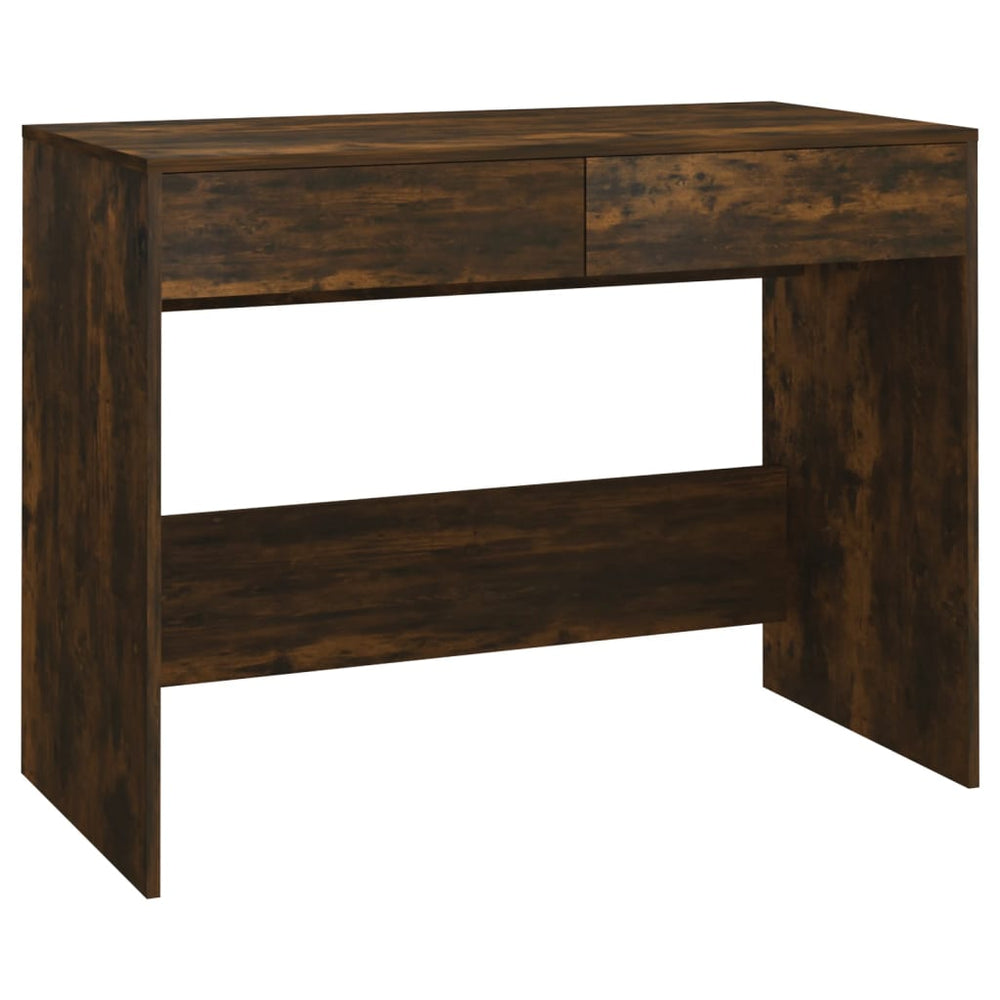 Schreibtisch Räuchereiche 101 cm mit Schubladen