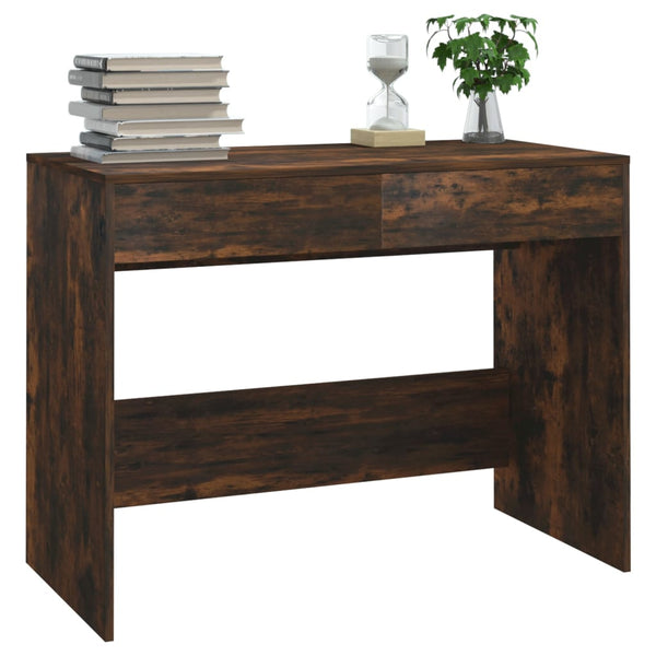 Schreibtisch Räuchereiche 101 cm mit Schubladen