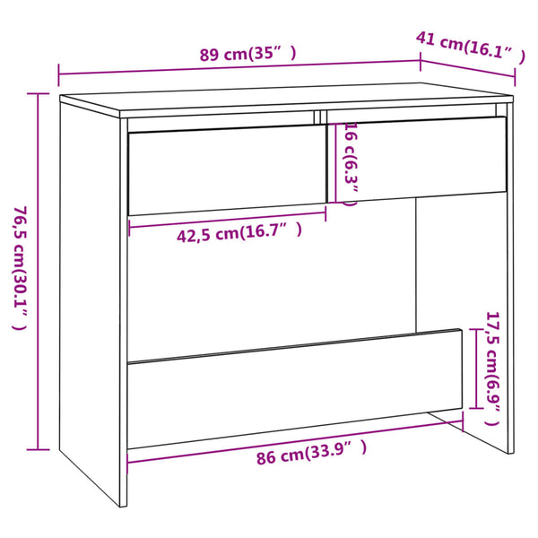 Konsolentisch Räuchereiche 89 cm