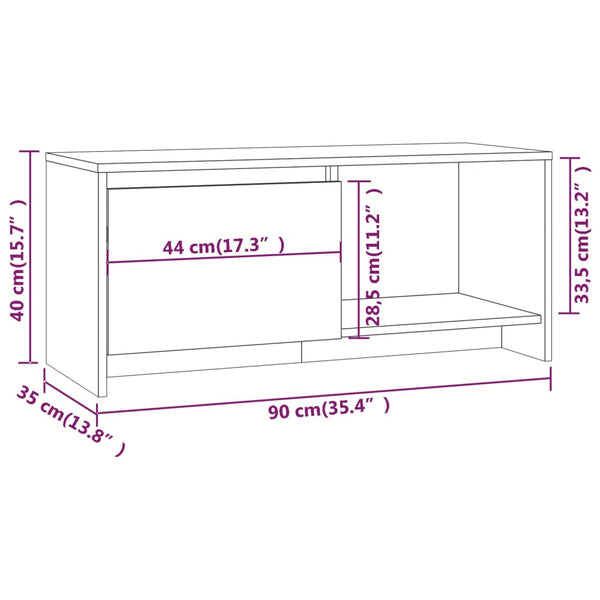 TV-Schrank Grau Sonoma 90 cm