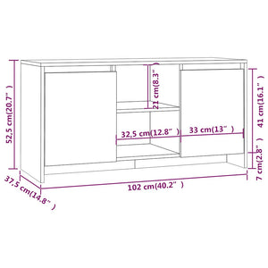 TV-Schrank Räuchereiche 102 cm