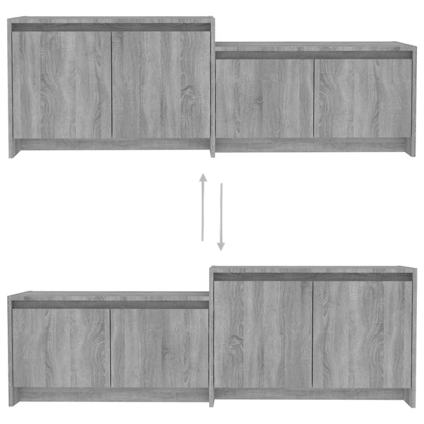 Grauer TV-Schrank Sonoma, 146,5 cm