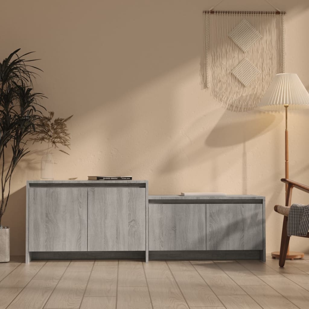 Grauer TV-Schrank Sonoma, 146,5 cm