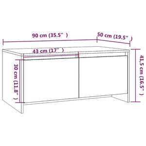 Couchtisch Grau Sonoma 90x50 cm