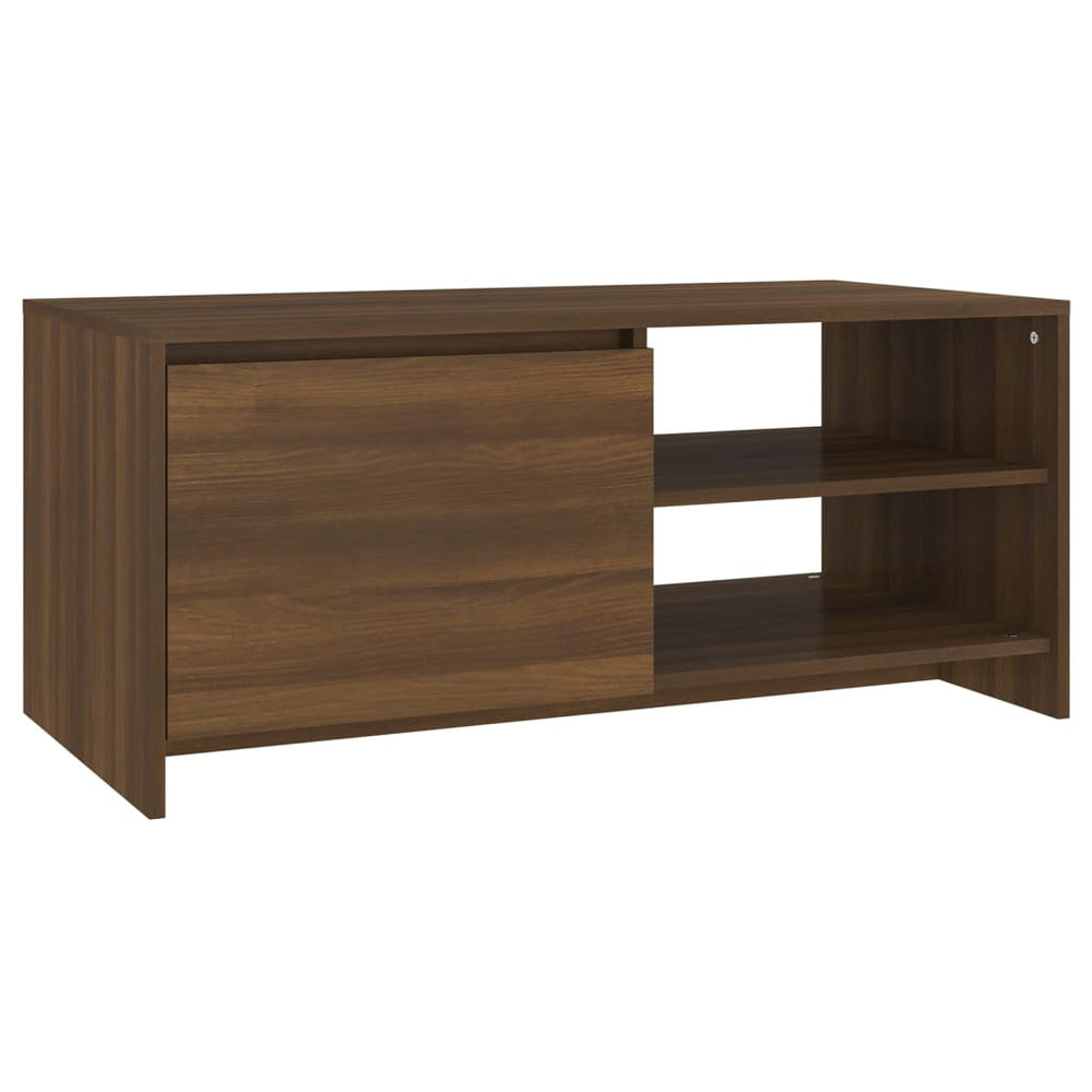 vidaXL Table basse marron aspect chêne 102x50x45 cm Aggloméré