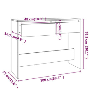 Grauer Konsolentisch Sonoma Eiche 100 cm