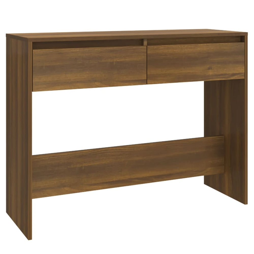 vidaXL Console marron aspect chêne 100x35x76,5 cm bois d'ingénierie