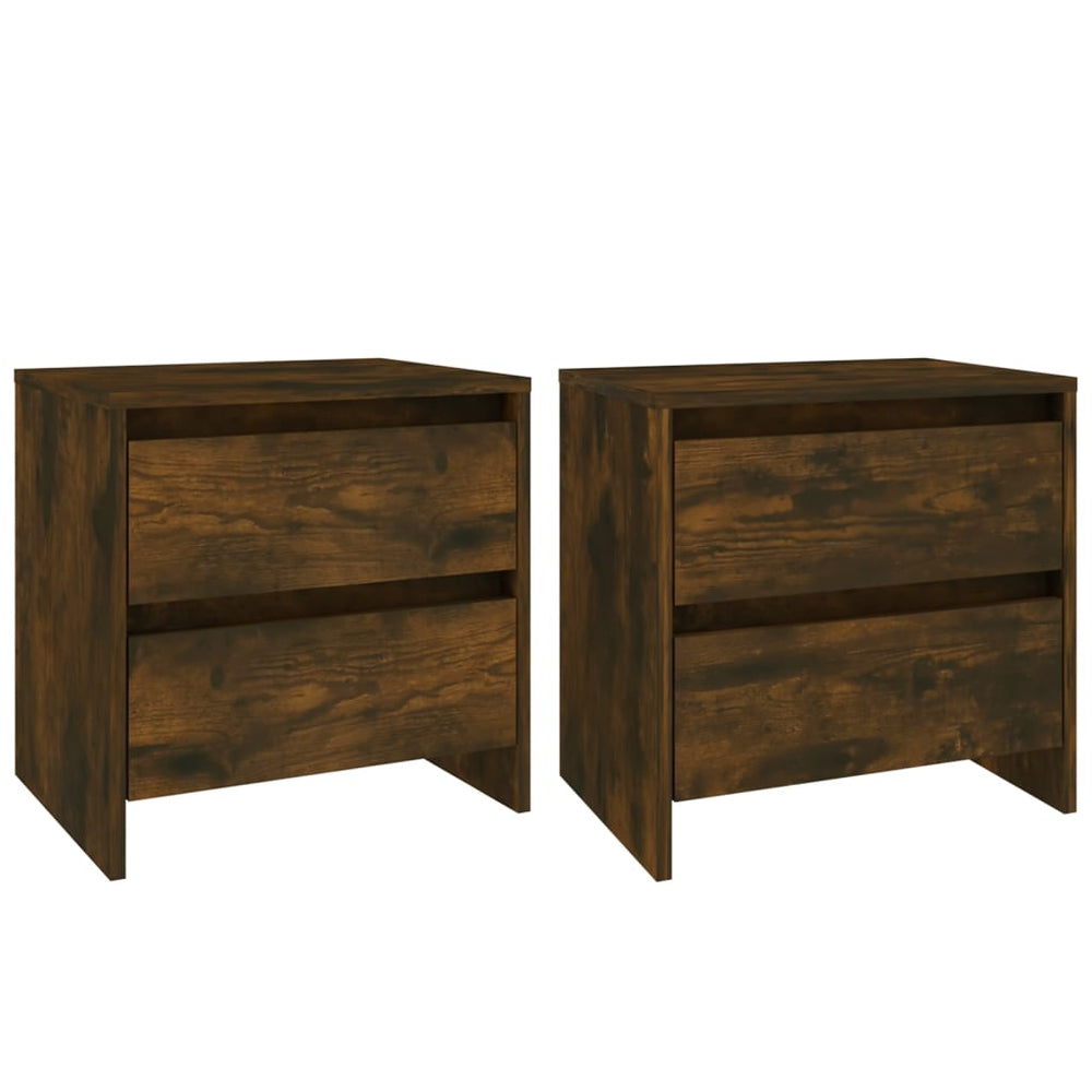 vidaXL Nightstands 2 pcs Smoked Oak 45x34.5x44.5 cm Engineered Wood