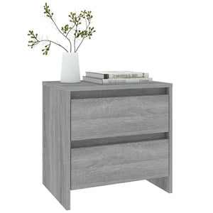 Grauer Nachttisch Sonoma Holz 45 cm