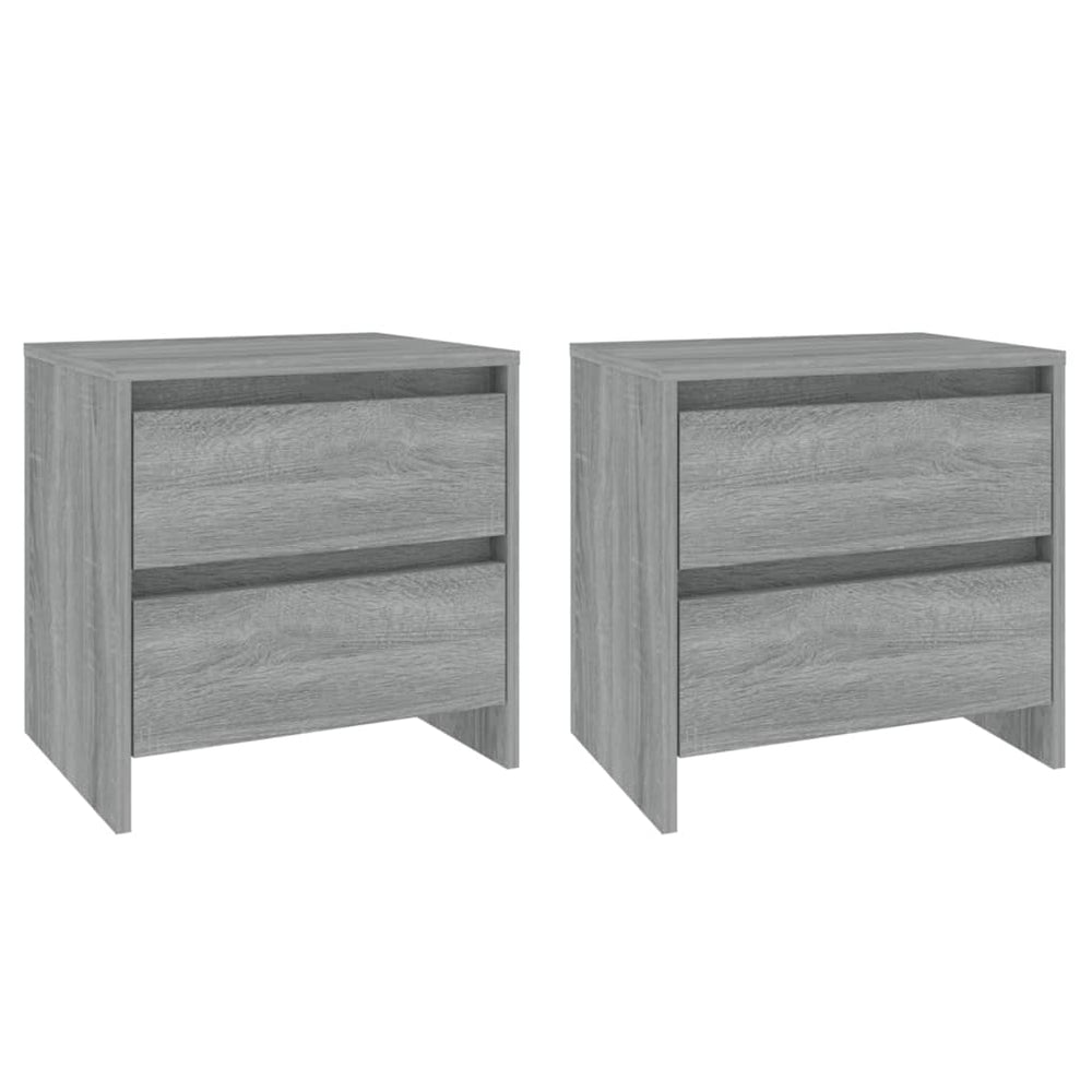 vidaXL Nightstands 2 pcs Sonoma Grey 45x34.5x44.5 cm Engineered Wood