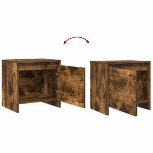Nachttische 2er Set Räuchereiche 45x34 cm