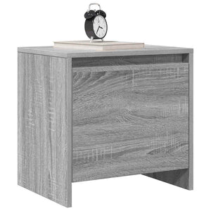 Grauer Nachttisch Sonoma Holz 45 cm