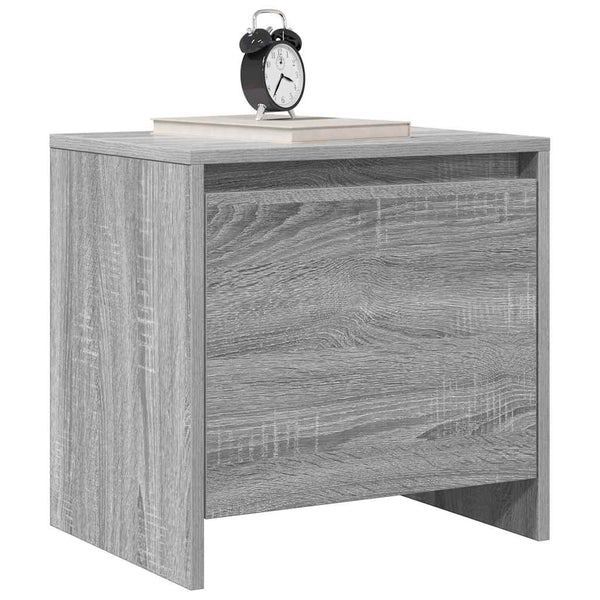 Grauer Nachttisch Sonoma Holz 45 cm