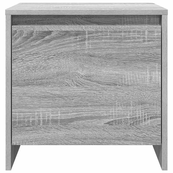 Grauer Nachttisch Sonoma Holz 45 cm