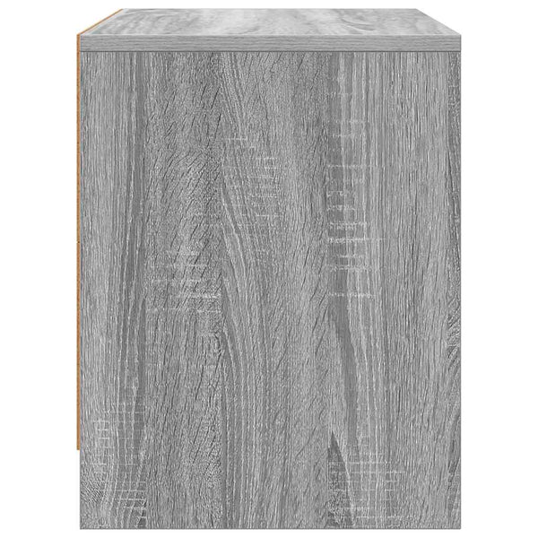 Grauer Nachttisch Sonoma Holz 45 cm