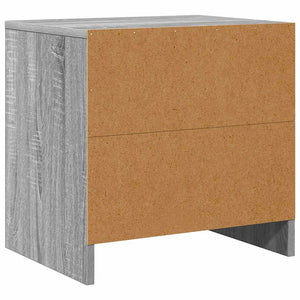 Grauer Nachttisch Sonoma Holz 45 cm