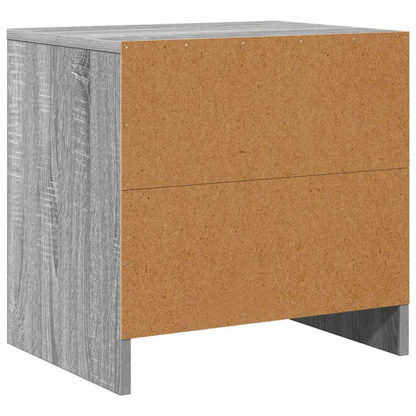 Grauer Nachttisch Sonoma Holz 45 cm