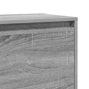 Grauer Nachttisch Sonoma Holz 45 cm