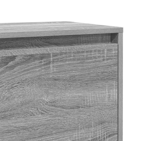 Grauer Nachttisch Sonoma Holz 45 cm